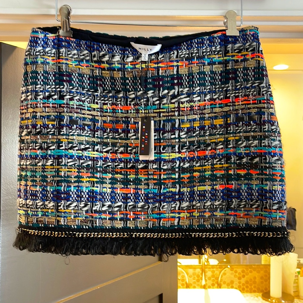 Milly sz 10 woven mini skirt